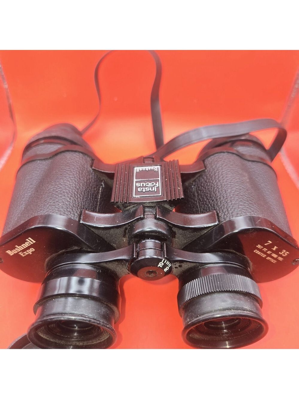 Vintage Bushnell Expo 7 x 35 Insta Focus Coated Optics Wide Angle Binoculars